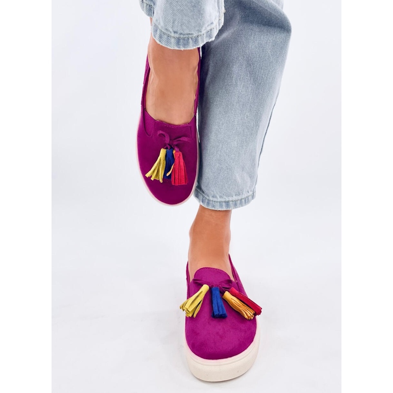 Baskets Salma Fuchsia à franges rose 1
