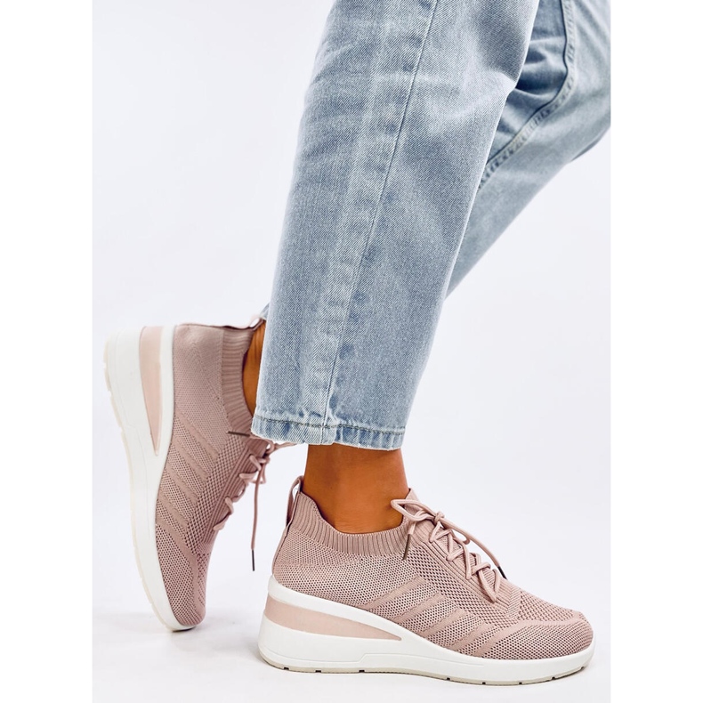 Croft Chaussures de sport compensées roses 2