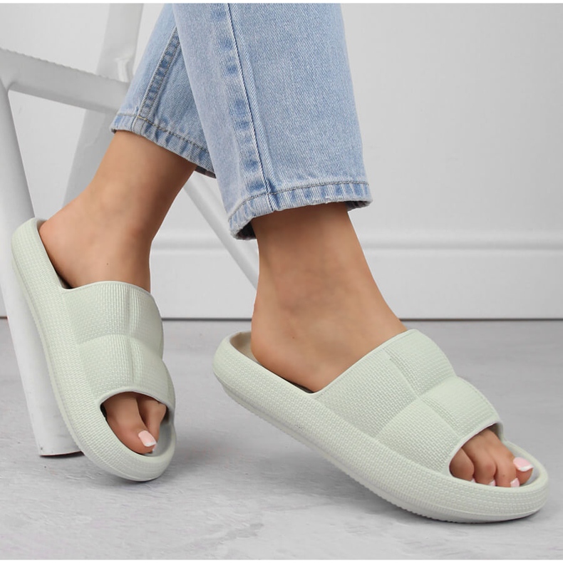 Chaussons femme vert clair Vinceza 76052 1