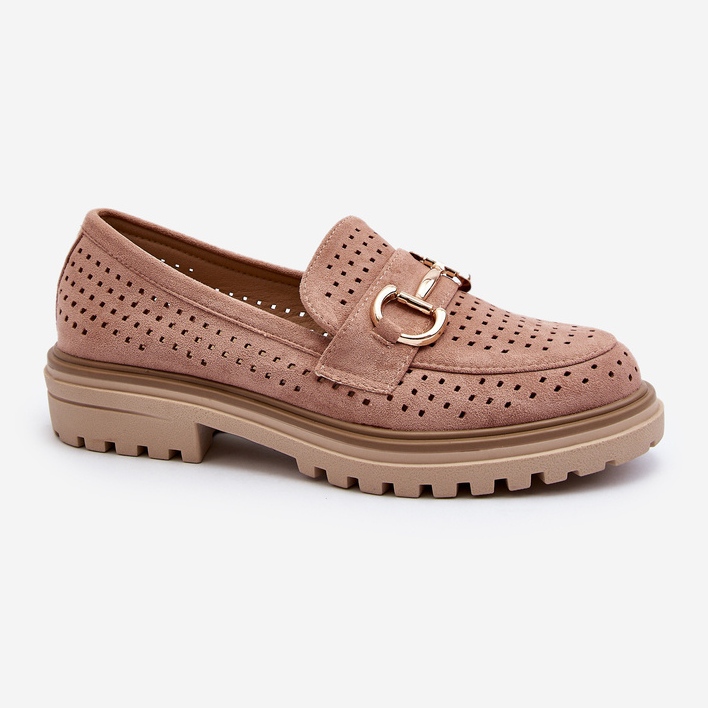 Mocassins Femme Ajourés Avec Décoration, Rose Talesse 2