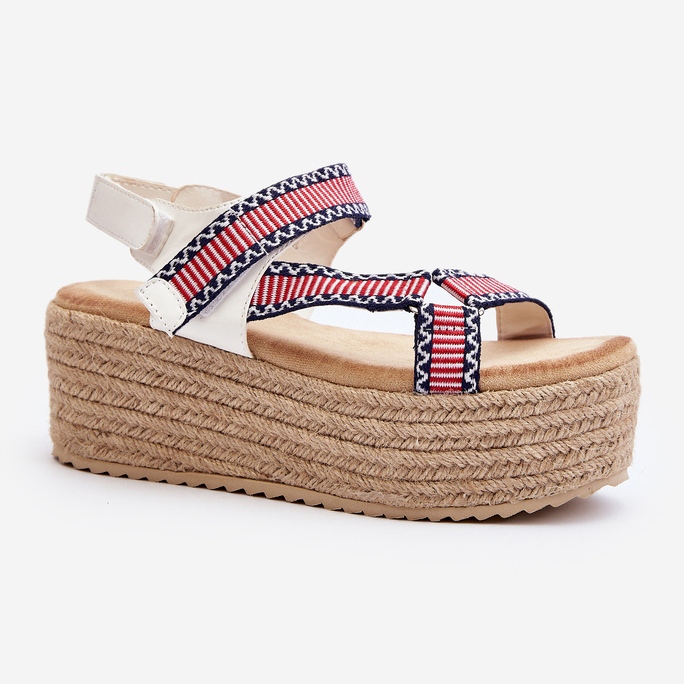 Sandales Femme Sur Semelle Massive Tressée, Blanc Luminea 2