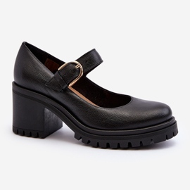 Zazoo 20166 Escarpins En Cuir Noir 1