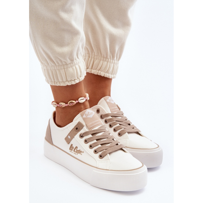 Lee Cooper LCW-24-31-2198 Baskets en tissu pour femme Blanc blanche 1