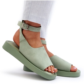 Sandales à plateforme confortables pour femmes, vert rubis 8