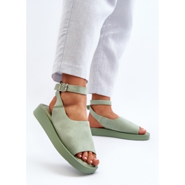 Sandales à plateforme confortables pour femmes, vert rubis 3