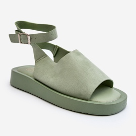 Sandales à plateforme confortables pour femmes, vert rubis 1