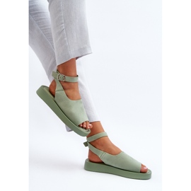 Sandales à plateforme confortables pour femmes, vert rubis 6