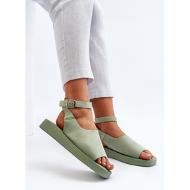 Sandales à plateforme confortables pour femmes, vert rubis 7