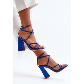 Sandales à talons hauts bleues à la mode Josette 9