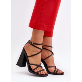 Sandales à talons hauts Josette noires à la mode le noir 5