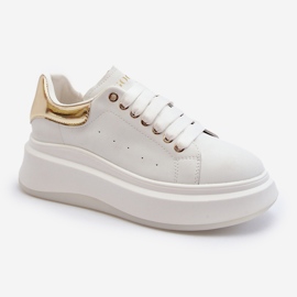 GOE Baskets en cuir pour femme NN2N4031 Blanc blanche 2