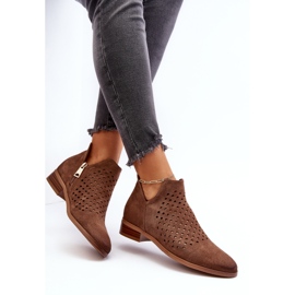 Vinceza Bottes plates Janetris Low marron pour femmes brun 1