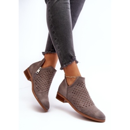 Vinceza Bottines Plates Basses Femme Gris Janetris 1