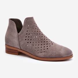 Vinceza Bottines Plates Basses Femme Gris Janetris 2