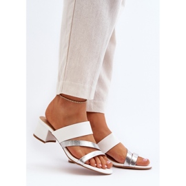 Tongs à Talon Bas pour Femme Blanc Rosila 2