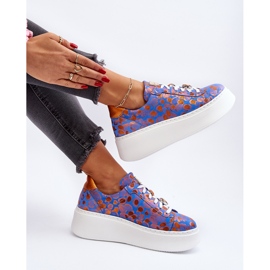 Chaussures de Sport en Cuir à Plateforme Maciejka 06191-06 Bleu 1 Chaussures de Sport en Cuir à Plateforme Maciejka 06191-06 Bleu 1