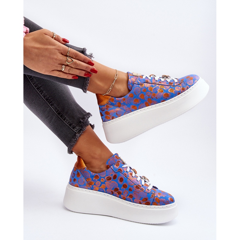 Chaussures de Sport en Cuir à Plateforme Maciejka 06191-06 Bleu 1 Chaussures de Sport en Cuir à Plateforme Maciejka 06191-06 Bleu 1