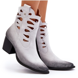 Bottines En Cuir Avec Découpes Maciejka 06412-11 Blanc blanche 10