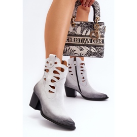 Bottines En Cuir Avec Découpes Maciejka 06412-11 Blanc blanche 4
