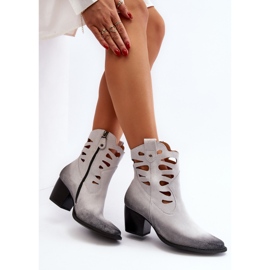 Bottines En Cuir Avec Découpes Maciejka 06412-11 Blanc 1