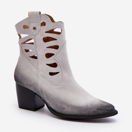 Bottines En Cuir Avec Découpes Maciejka 06412-11 Blanc blanche 2