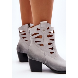 Bottines En Cuir Avec Découpes Maciejka 06412-11 Blanc blanche 8