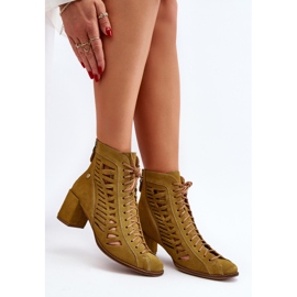 Bottines Daim Ajourées Maciejka 05508-24 Olive vert 2