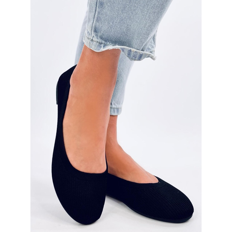 Cavaday Ballerines chaussettes noires 1