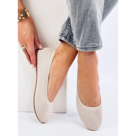 Cavaday Ballerines chaussettes beiges 2