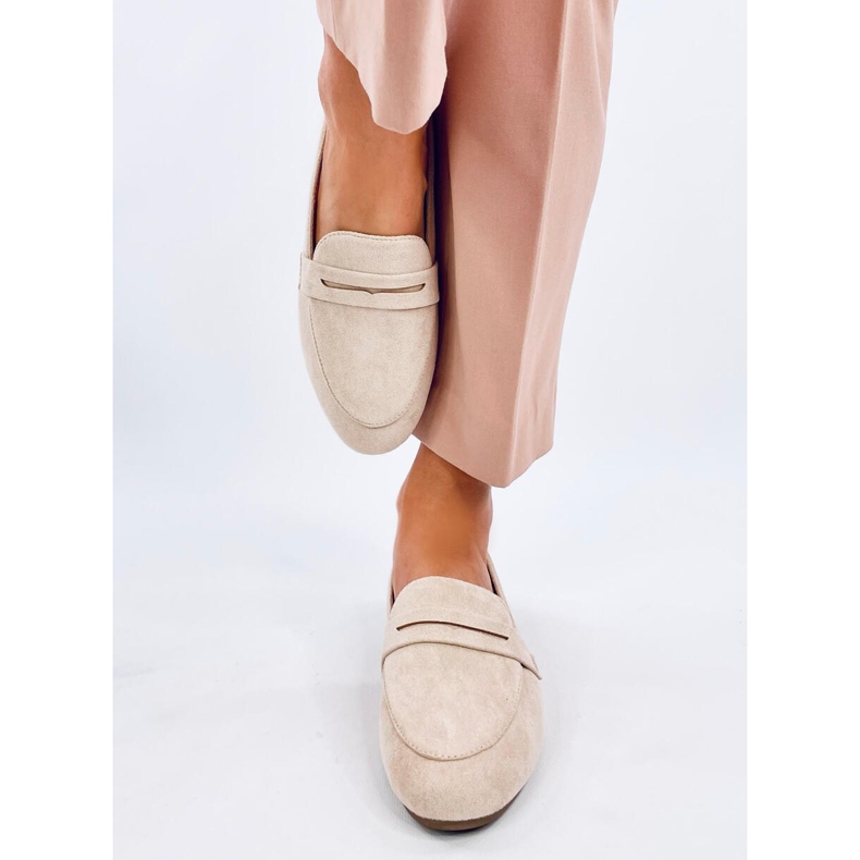 Mocassins femme Nair Beige 1