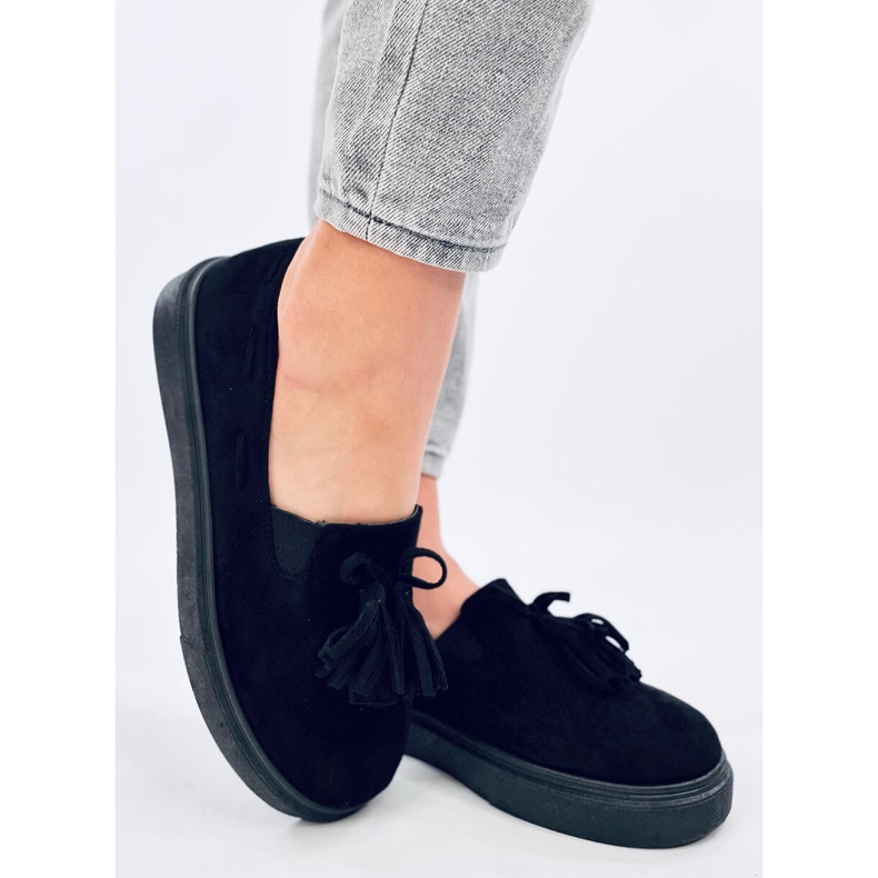 Krauss Mocassins à pampilles noirs 2