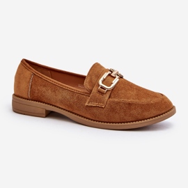 Mocassins Femme En Daim À Talons Plats Camel Misal brun 4