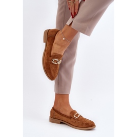 Mocassins Femme En Daim À Talons Plats Camel Misal brun 10