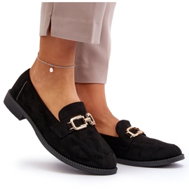 Mocassins plats en daim pour femmes, Misal noir le noir 10