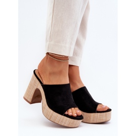 Chaussons pour femmes à talons hauts, noir, Siobhan le noir 2