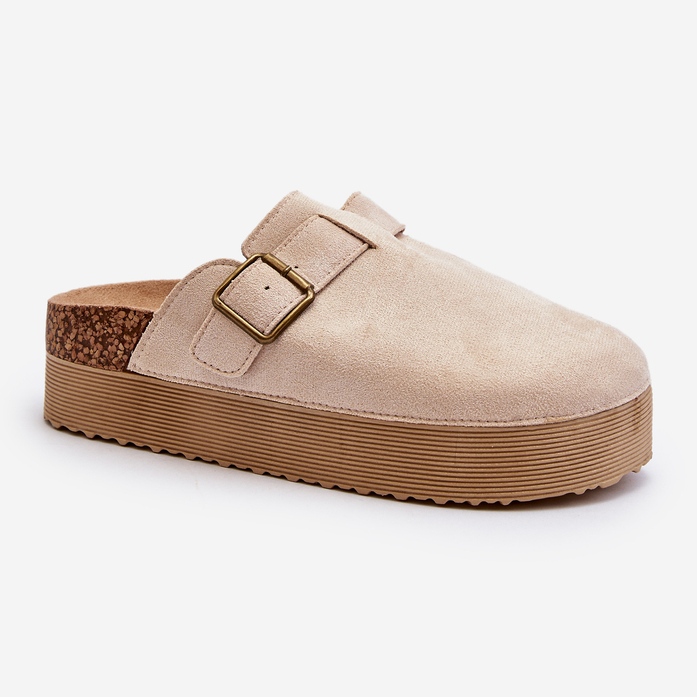 Sabots Plateforme Femme Beige Clair Jorfhia 1
