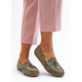 Mocassins Classiques En Daim Pour Femme Vert Ontario 9