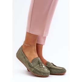 Mocassins Classiques En Daim Pour Femme Vert Ontario 3