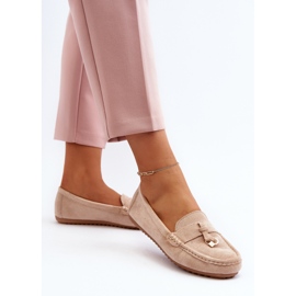 Mocassins Classiques En Daim Pour Femme Beige Ontala 5