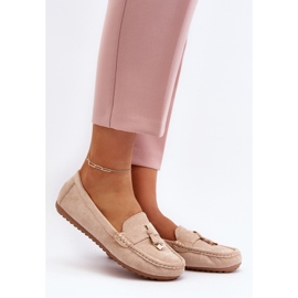 Mocassins Classiques En Daim Pour Femme Beige Ontala 3