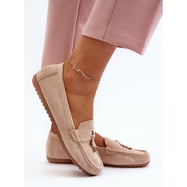 Mocassins Classiques En Daim Pour Femme Beige Ontala 7