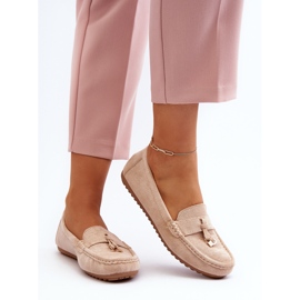 Mocassins Classiques En Daim Pour Femme Beige Ontala 8
