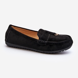 Mocassins classiques en daim pour femmes noirs Ontario le noir 3