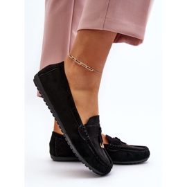 Mocassins classiques en daim pour femmes noirs Ontario le noir 9