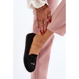 Mocassins classiques en daim pour femmes noirs Ontario le noir 10