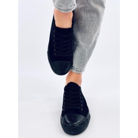 Baskets à lacets classiques Levens Allblack (semelle noire) 1