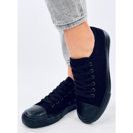 Baskets à lacets classiques Levens Allblack (semelle noire) 2
