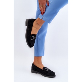 Vinceza Mocassins Pour Femmes En Daim Avec Décoration Noir Echonesa le noir 6