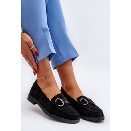 Vinceza Mocassins Pour Femmes En Daim Avec Décoration Noir Echonesa le noir 8