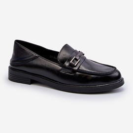 Vinceza Mocassins Cuir Femme Noir Nurea 1